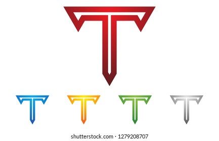 Logo Abstract T Letter, design for Corporate Business Identity, alphabet letter T