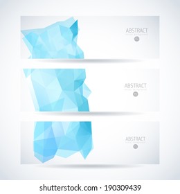 logo abstract vector banner set offering logo line water remedy partnership colourful conceptual background scene technique heap multicolored glassware ripple cloud performance trendy site blue clouds
