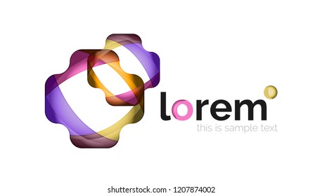 Logo, abstract vector geometric icon