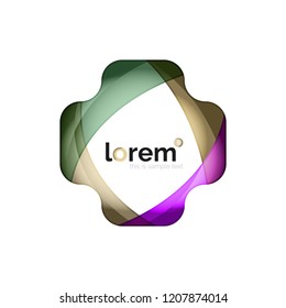 Logo, abstract vector geometric icon