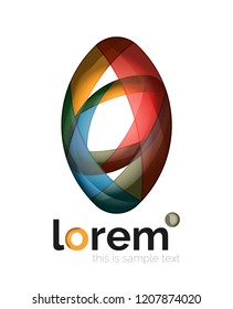 Logo, abstract vector geometric icon