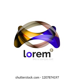 Logo, icono abstracto de vector geométrico
