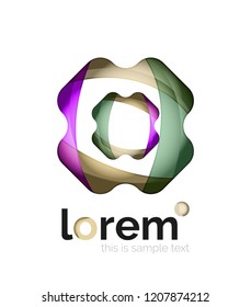 Logo, icono abstracto de vector geométrico