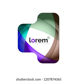 Logo, abstract vector geometric icon