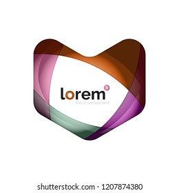 Logo, abstract vector geometric icon