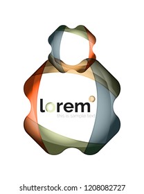 Logo, icono abstracto de vector geométrico
