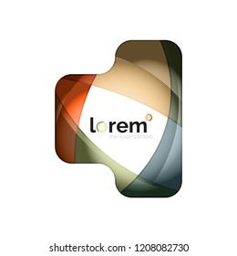 Logo, abstract vector geometric icon
