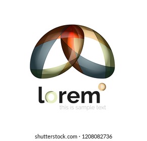 Logo, icono abstracto de vector geométrico