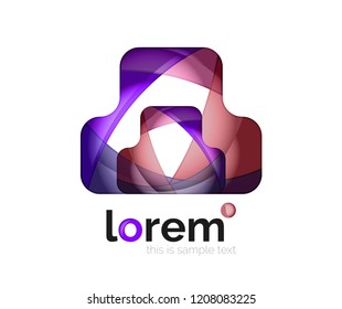 Logo, icono abstracto de vector geométrico