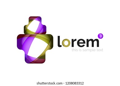 Logo, icono abstracto de vector geométrico