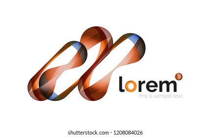 Logo, abstract vector geometric icon