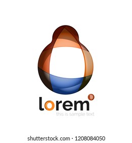 Logo, icono abstracto de vector geométrico