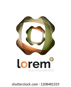 Logo, abstract vector geometric icon