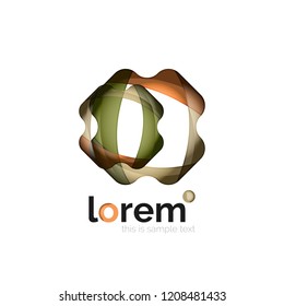 Logo, abstract vector geometric icon