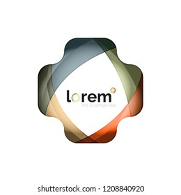 Logo, abstract vector geometric icon