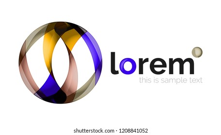 Logo, abstract vector geometric icon
