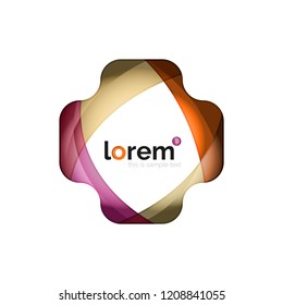 Logo, abstraktes geometrisches Vektorsymbol