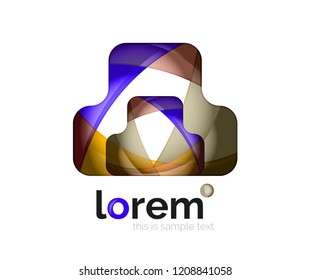 Logo, icono abstracto de vector geométrico