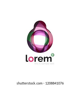 Logo, icono abstracto de vector geométrico