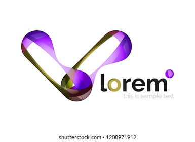 Logo, abstract vector geometric icon