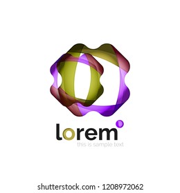 Logo, icono abstracto de vector geométrico