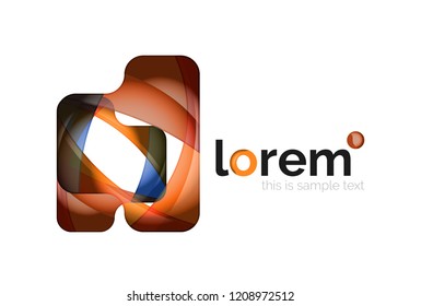Logo, icono abstracto de vector geométrico