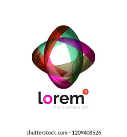 Logo, abstract vector geometric icon