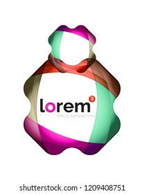 Logo, abstract vector geometric icon