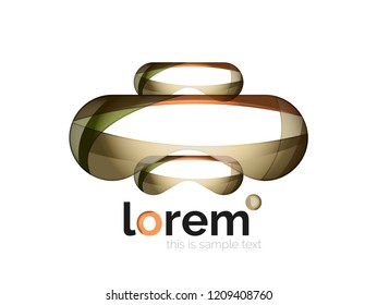 Logo, abstract vector geometric icon