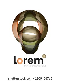 Logo, abstract vector geometric icon