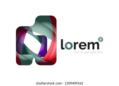Logo, icono abstracto de vector geométrico