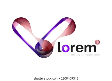Logo, abstract vector geometric icon