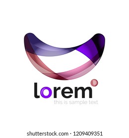 Logo, icono abstracto de vector geométrico