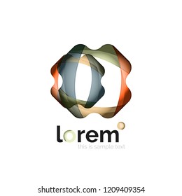 Logo, icono abstracto de vector geométrico