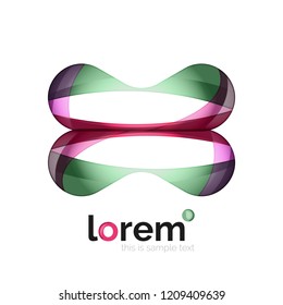 Logo, abstract vector geometric icon
