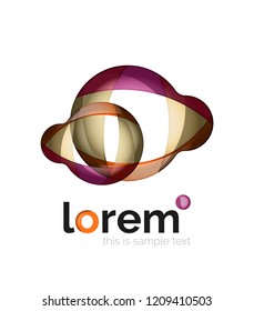 Logo, icono abstracto de vector geométrico
