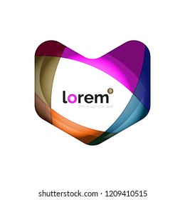 Logo, abstract vector geometric icon