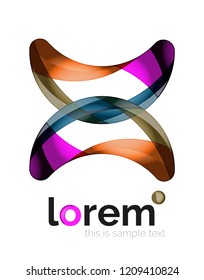 Logo, icono abstracto de vector geométrico