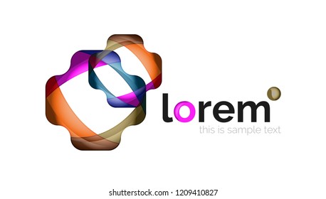 Logo, icono abstracto de vector geométrico