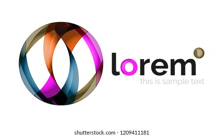 Logo, icono abstracto de vector geométrico