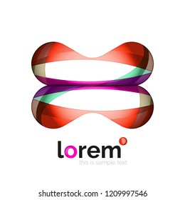 Logo, abstract vector geometric icon
