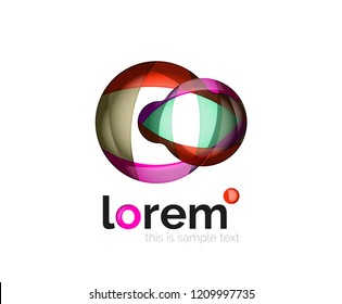 Logo, abstract vector geometric icon