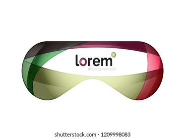Logo, abstract vector geometric icon