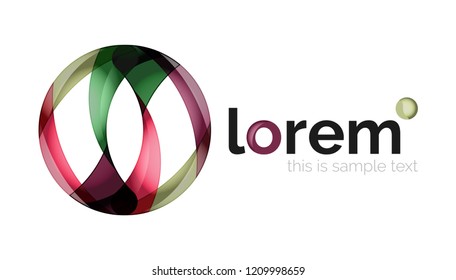 Logo, icono abstracto de vector geométrico