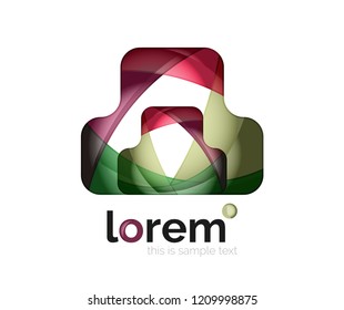 Logo, icono abstracto de vector geométrico