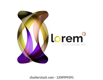 Logo, icono abstracto de vector geométrico