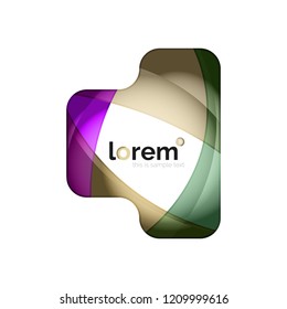 Logo, icono abstracto de vector geométrico