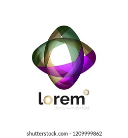 Logo, abstract vector geometric icon