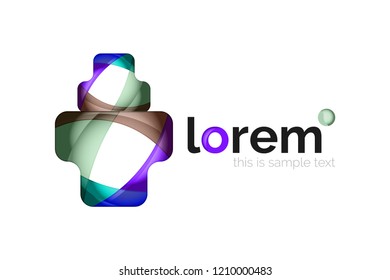 Logo, icono abstracto de vector geométrico
