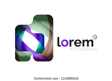 Logo, icono abstracto de vector geométrico